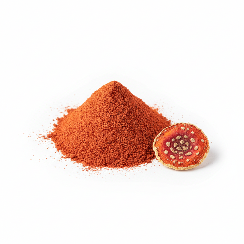 Roter Fliegenpilz  Pulver Musterpack. Kurzbeschreibung  Handverlesene Wildsammlung aus Osteuropa, Schonend getrocknet, laborgeprüft (Schwermetalle/Pestizide/Mikrobiologie), 100 % naturbelassen, vegan. Nicht zum Verzehr – ausschließlich für botanische, wissenschaftliche oder dekorative Zwecke. Beschreibung Der Rote Fliegenpilz ist ein auffälliger Wildpilz mit roter Kappe und weißen Punkten. Unsere Exemplare stammen aus sorgfältiger Wildsammlung in naturbelassenen Waldregionen. Jede Charge wird ausgewählt, kontrolliert verarbeitet und unter definierten Bedingungen getrocknet, um Farbe, Struktur und die natürliche Materialqualität bestmöglich zu erhalten. Verarbeitung & Qualität Schonende Trocknung: Niedrigtemperierte Trocknung zur Erhaltung von Optik und Struktur. Laborgeprüft: Analytik auf Schwermetalle , Pestizide sowie mikrobiologische Belastungen (chargenbezogene Qualitätskontrolle). Ohne Zusätze: 100 % Pilz, keine Zusatz- oder Konservierungsstoffe. Vegan: Rein pflanzliches Naturprodukt. Varianten Form: Ganze Hüte oder fein gemahlenes Pulver Inhalt: 10 g Lagerung Kühl, trocken und lichtgeschützt lagern. Außerhalb der Reichweite von Kindern und Haustieren aufbewahren. Wichtige Hinweise (Pflicht- und Sicherheitstext) Nicht für den menschlichen Verzehr bestimmt. Ausschließlich für wissenschaftliche , botanische , mikroskopische oder dekorative Zwecke. Direkten Kontakt mit Lebensmitteln vermeiden. Bei individueller Empfindlichkeit Haut-/Schleimhautkontakt vermeiden; nach dem Umgang Hände waschen.